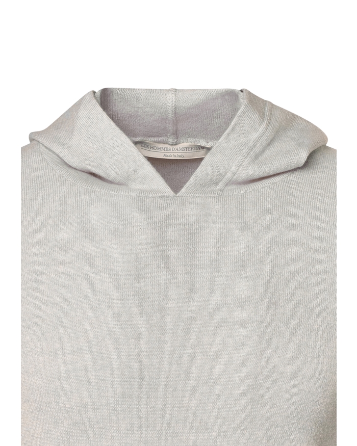 LES HOMMES D'AMSTERDAM LHDA - Hooded knit cashmere - Beige