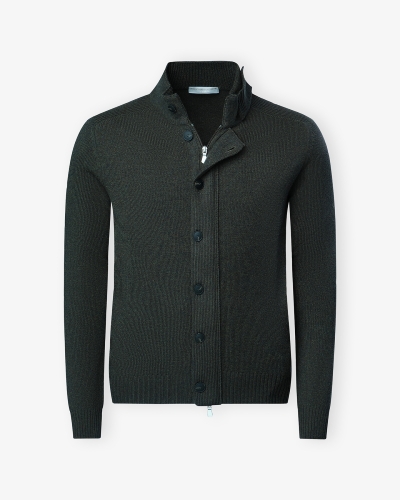 LHDA - Vest zipper and buttons - Green