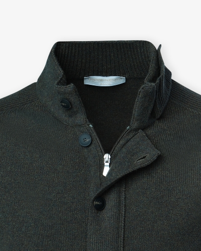 LHDA - Vest zipper and buttons - Green