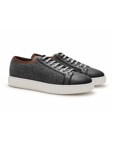 Santoni - Sneaker clean icon winter flanel - Grey