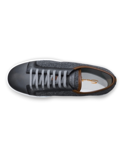Santoni - Sneaker clean icon winter flanel - Grey
