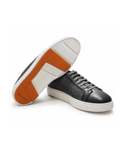 Santoni - Sneaker clean icon winter flanel - Grey