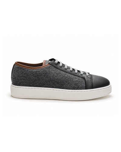 Santoni - Sneaker clean icon winter flanel - Grey