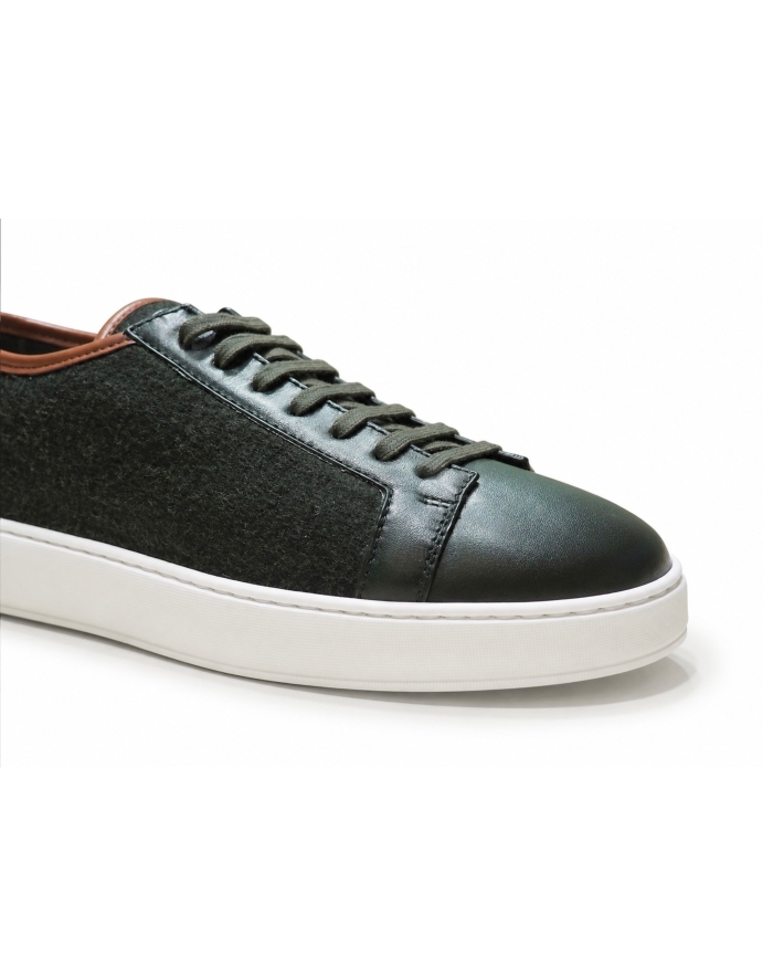 SANTONI Santoni - Sneaker clean icon winter flanel - Green
