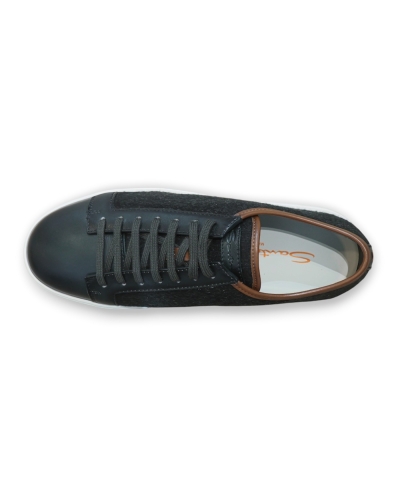 Santoni - Sneaker clean icon winter flanel - Green