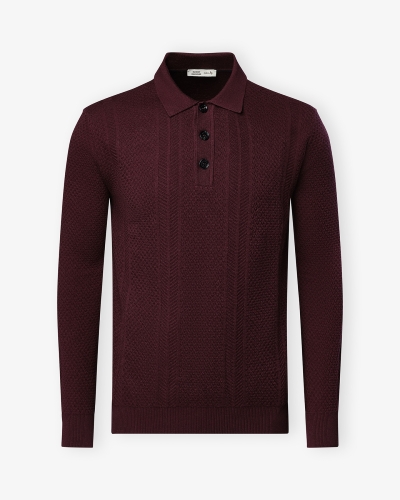 MB - Polo cotton cashmere silk - Bordeaux
