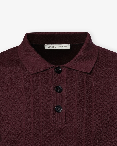 MB - Polo cotton cashmere silk - Bordeaux