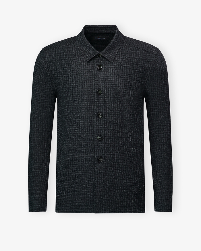 KITON Kiton - Shirt jacket wool cashmere - Olive grey