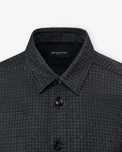 Kiton - Shirt jacket wool cashmere - Olive grey