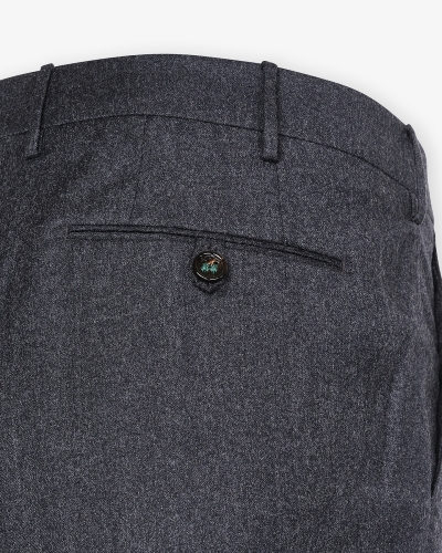 Berwich - Morrello trousers wool flannel - Dark grey