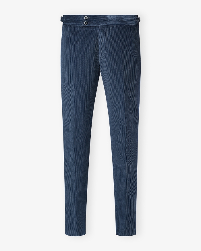 BERWICH Berwich x Zegna - Trousers corduroy cotton cashmere - Blue