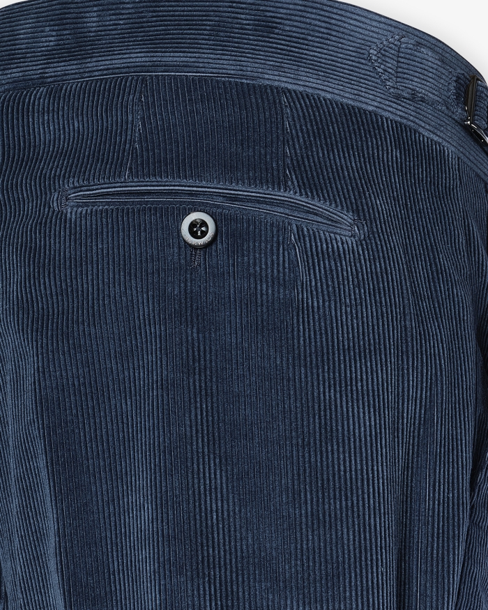 BERWICH Berwich x Zegna - Trousers corduroy cotton cashmere - Blue