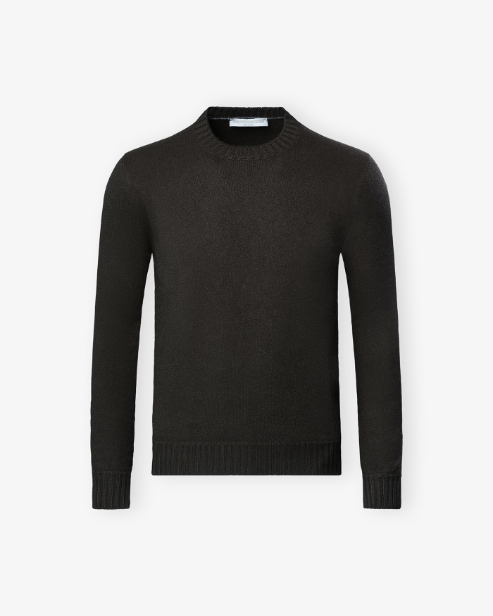 LES HOMMES D'AMSTERDAM LHDA - Round neck cashmere - Brown
