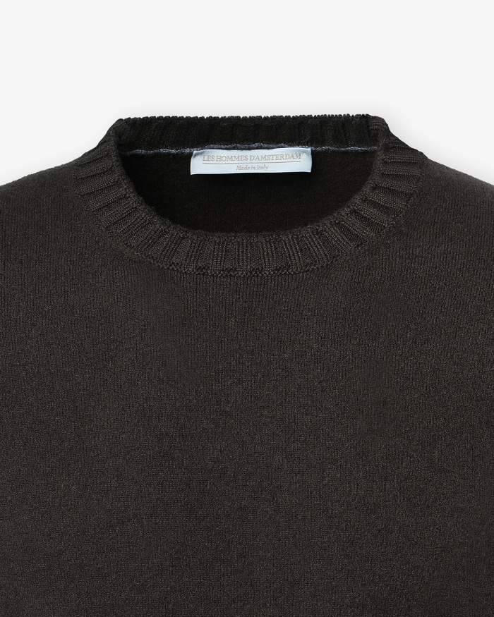 LES HOMMES D'AMSTERDAM LHDA - Round neck cashmere - Brown