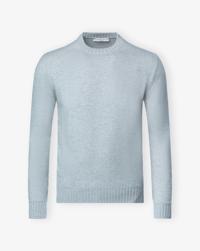 LES HOMMES D'AMSTERDAM LHDA - Round neck cashmere - Grey