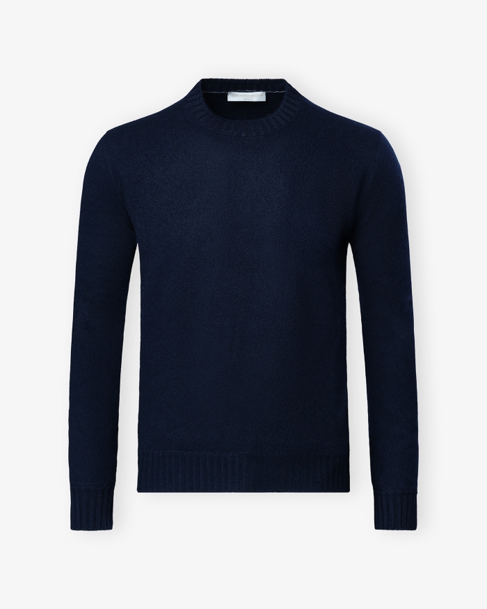 LES HOMMES D'AMSTERDAM LHDA - Round neck cashmere - Navy
