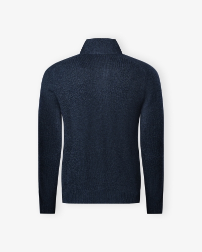 LHDA - Vest zipper and buttons - Blue melange