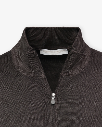 LHDA - Full zip virgin wool - Washed brown