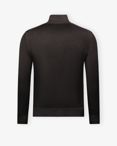 LHDA - Full zip virgin wool - Washed brown