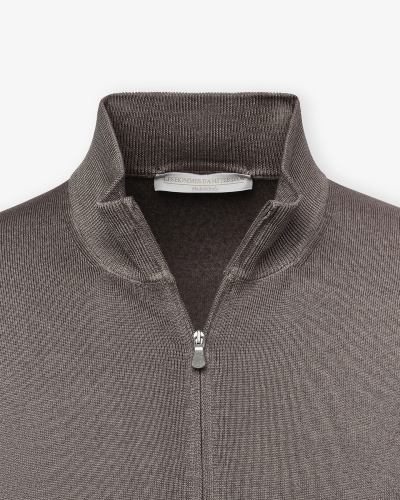 LHDA - Full zip virgin wool - Washed greige