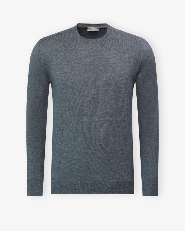 LES HOMMES D'AMSTERDAM LHDA - Round neck virgin wool - Grey