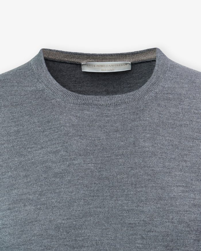 LES HOMMES D'AMSTERDAM LHDA - Round neck virgin wool - Grey