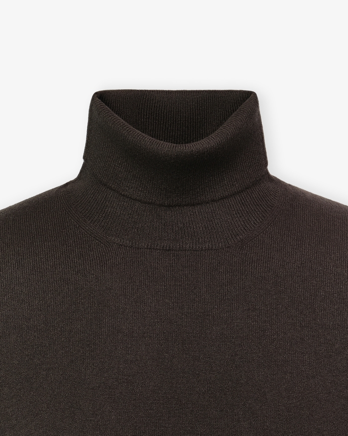 LES HOMMES D'AMSTERDAM LHDA - Turtleneck cashmere - Brown