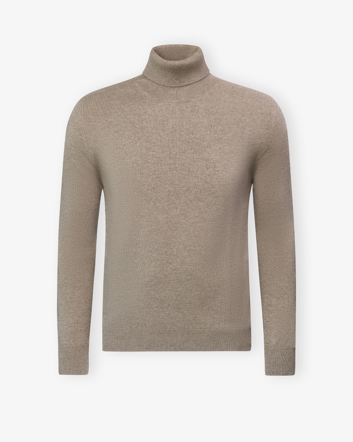 LES HOMMES D'AMSTERDAM LHDA - Turtleneck cashmere - Beige