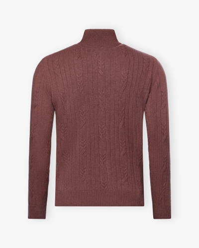 Fioroni - Full zip cashmere - Terracotta