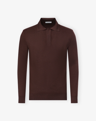 Fioroni -  Polo pure new wool - Terracotta