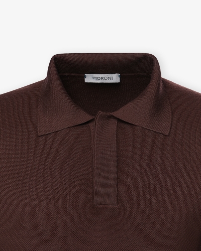 Fioroni -  Polo pure new wool - Terracotta