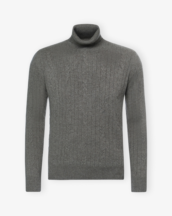 FIORONI Fioroni - Turtleneck cashmere - Greige
