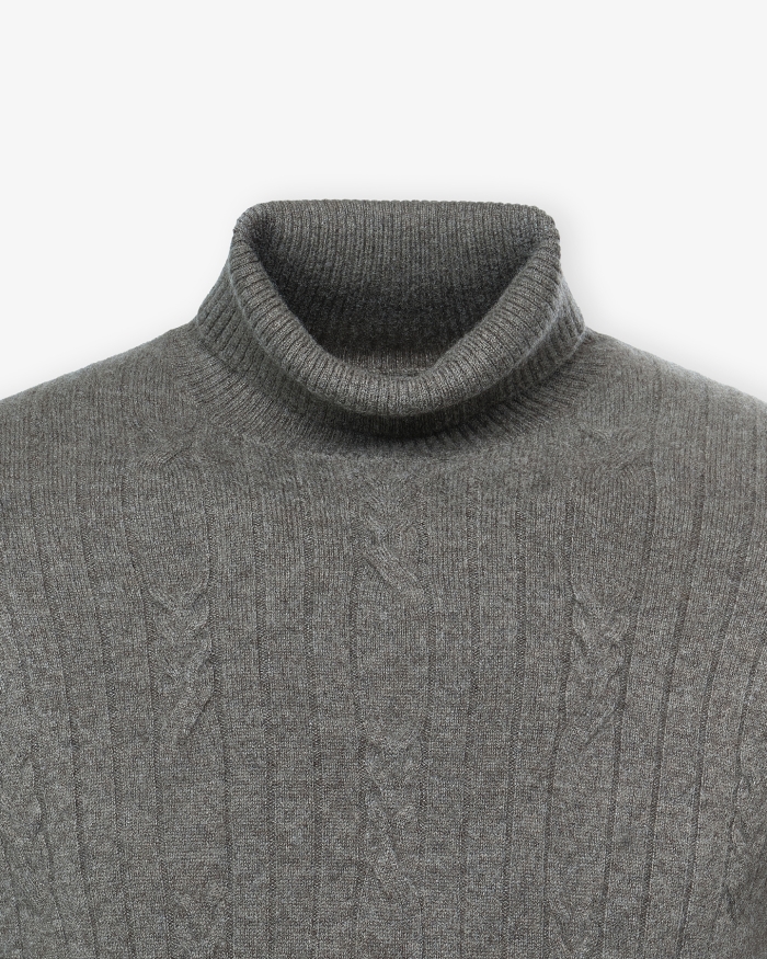 FIORONI Fioroni - Turtleneck cashmere - Greige