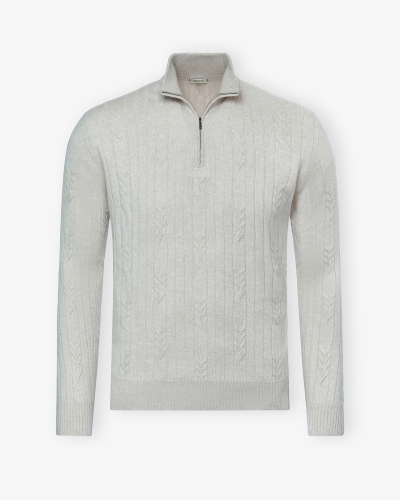 Fioroni - Half zip cashmere - Cream