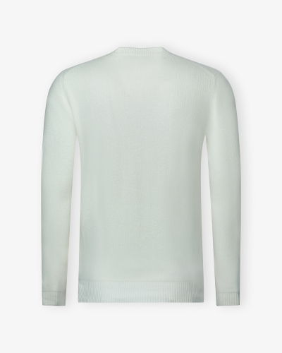 Fioroni - Round neck cashmere - Cream white
