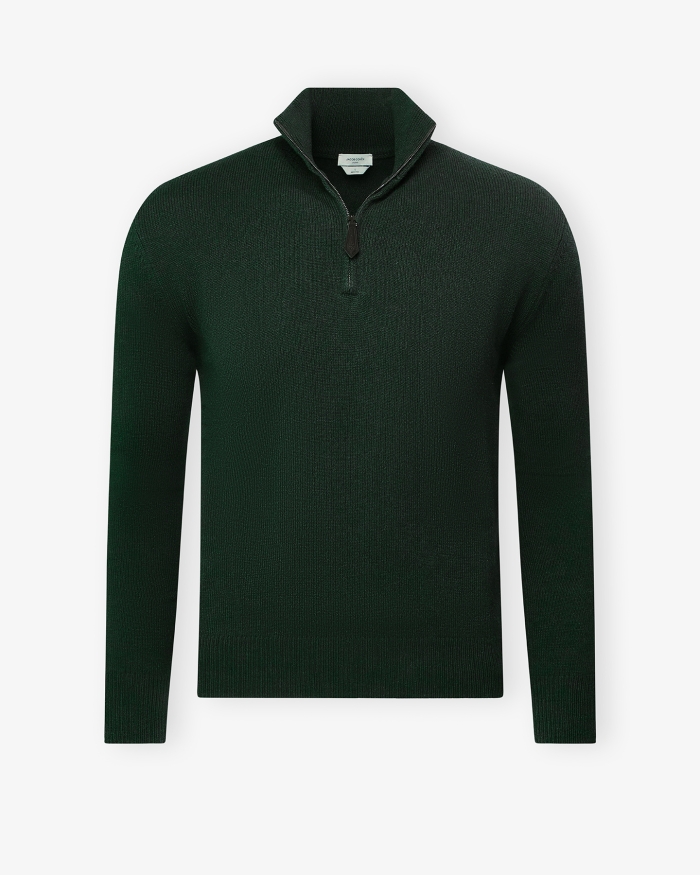 JACOB COHËN Jacob Cohën - Half zip wool cashmere - Green