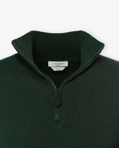 Jacob Cohën - Half zip wool cashmere - Green