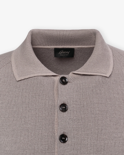 Brioni - Buttoned cardigan cashmere wool - Greige