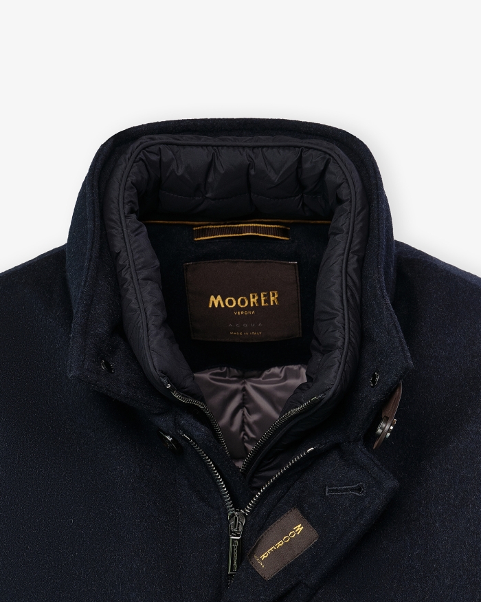 MOORER MooRER - Padded field jacket wool cashmere - Navy