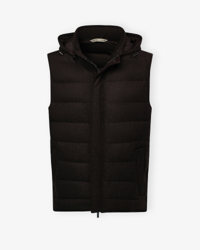 MB - Gilet cashmere goosedown - Brown