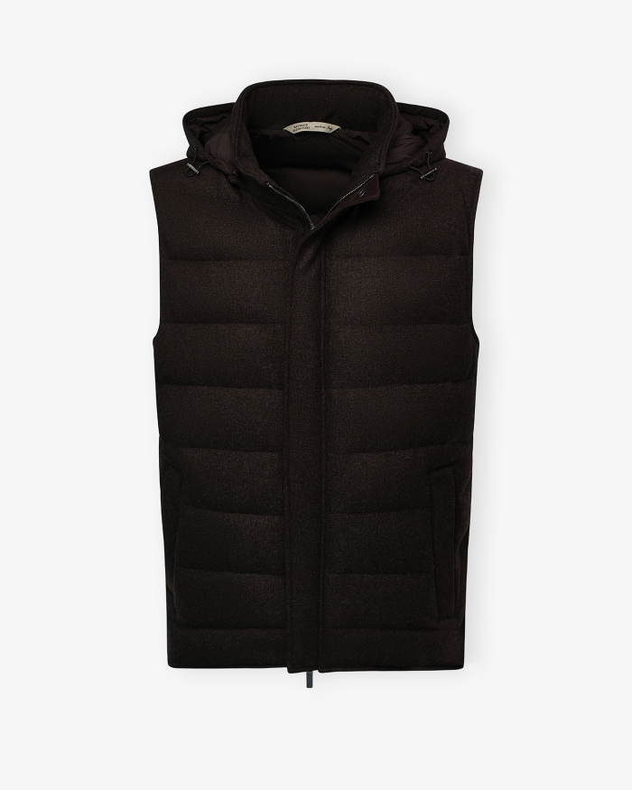 MAURIZIO BALDASSARI MB - Gilet cashmere goosedown - Brown