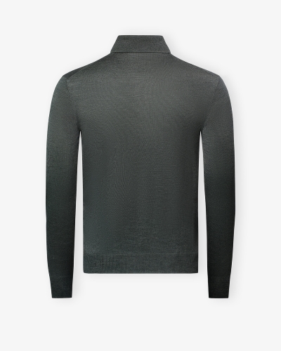 LHDA - Polo long sleeve wool silk - Olive