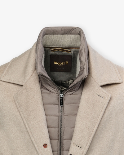 MooRER - Overcoat baby cashmere - Beige