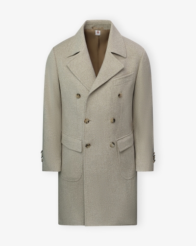 Borrelli Napoli - Double breasted overcoat wool cashmere - Beige
