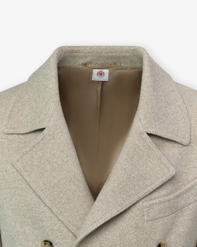 Borrelli Napoli - Double breasted overcoat wool cashmere - Beige