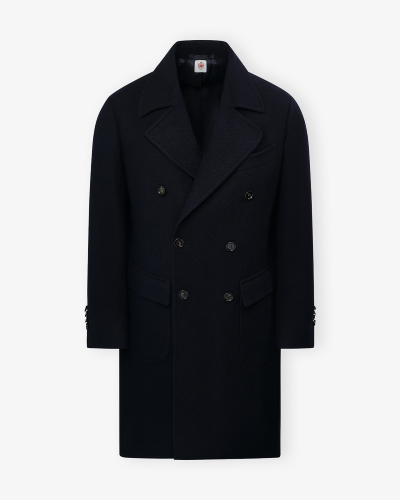 Borrelli Napoli - Double breasted overcoat wool cashmere - Navy