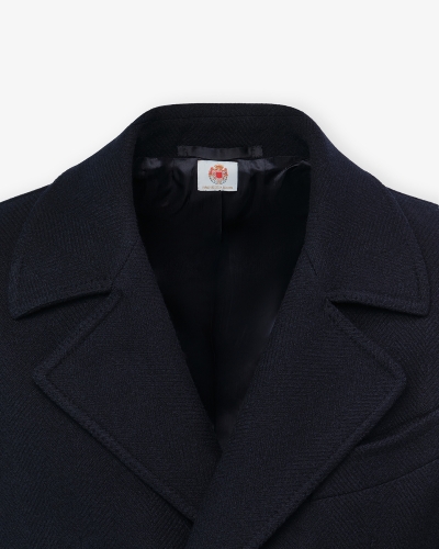 Borrelli Napoli - Double breasted overcoat wool cashmere - Navy