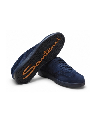 Santoni - Sneaker double buckle - Navy