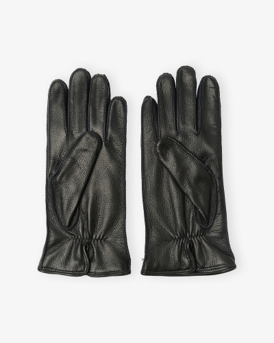 Doriani Cashmere - Gloves leather cashmere - Black