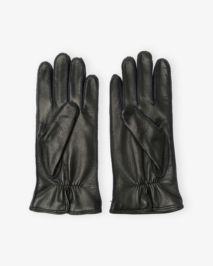DORIANI CASHMERE Doriani Cashmere - Gloves leather cashmere - Black